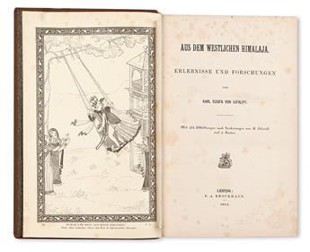 UJFALVY, KARL EUGEN VON. Aus dem westlichen Himalaja. Erlebnisse und Forschungen.  1884